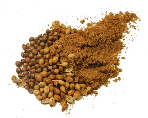 Coriandra semena iz zajedavcev