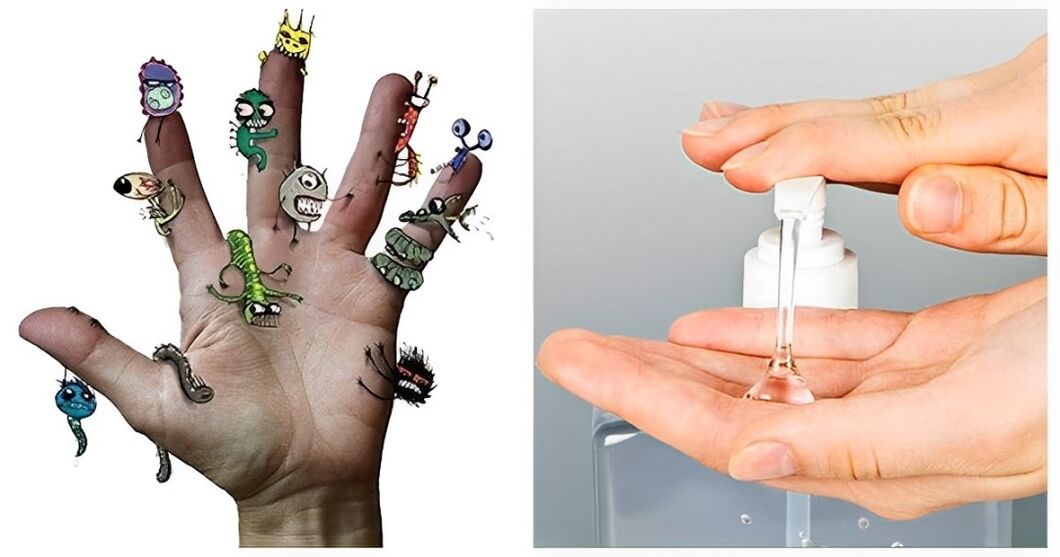 različne bakterije na rokah